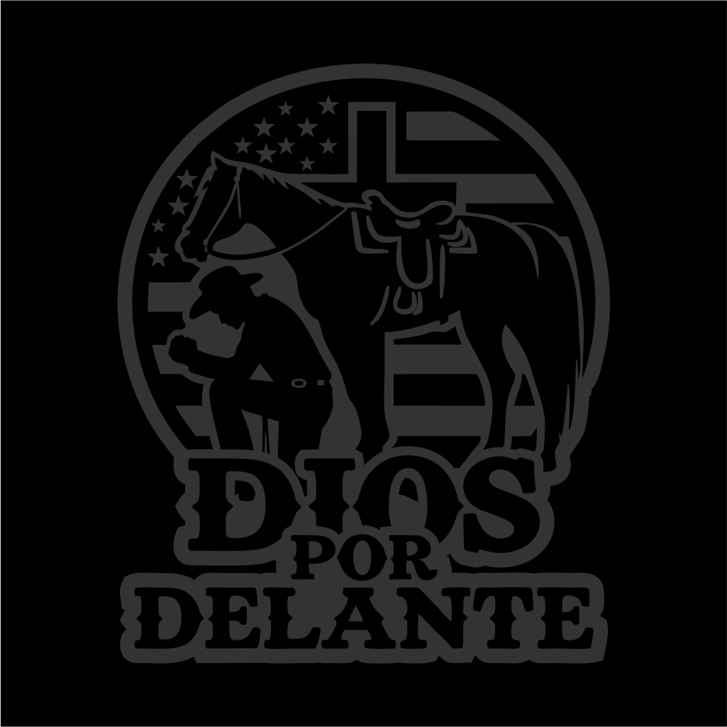 Dios por Delante Cowboy Decal flag USA / Faith Cowboy Sticker
