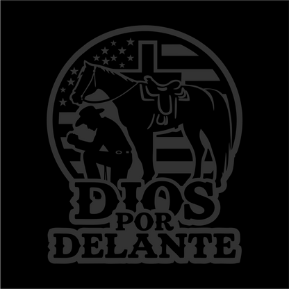 Dios por Delante Cowboy Decal flag USA / Faith Cowboy Sticker