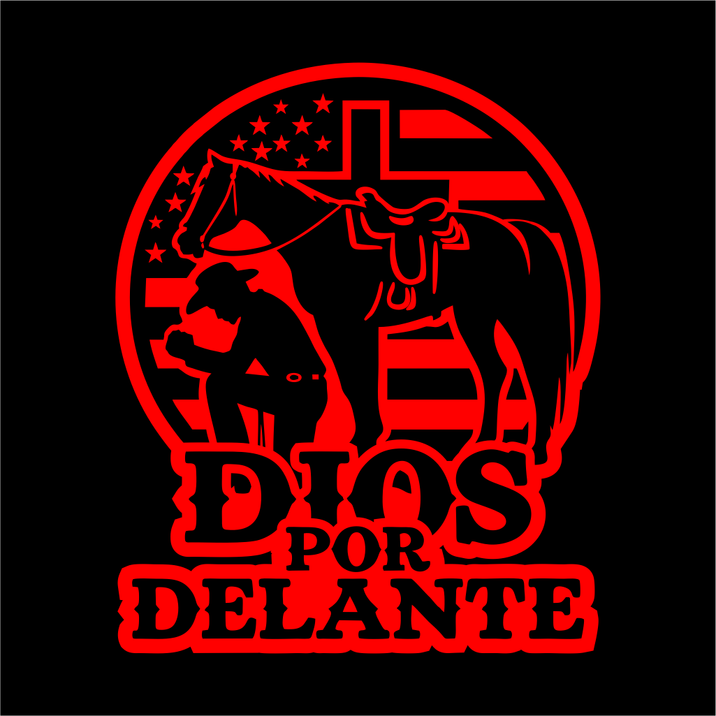 Dios por Delante Cowboy Decal flag USA / Faith Cowboy Sticker