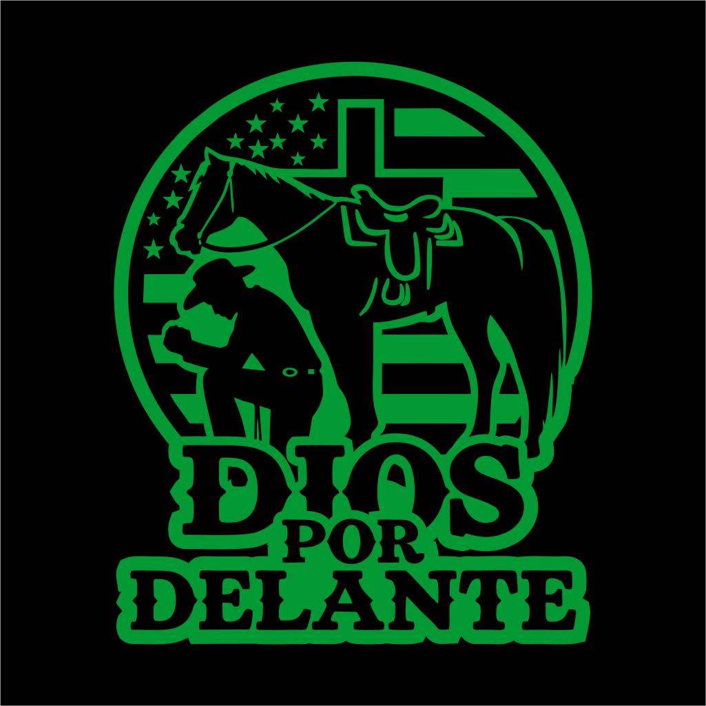 Dios por Delante Cowboy Decal flag USA / Faith Cowboy Sticker