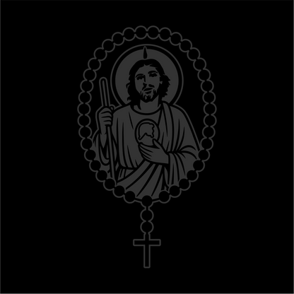 San Judas Tadeo Rosary Sticker / Calcomanía Religiosa en Vinil
